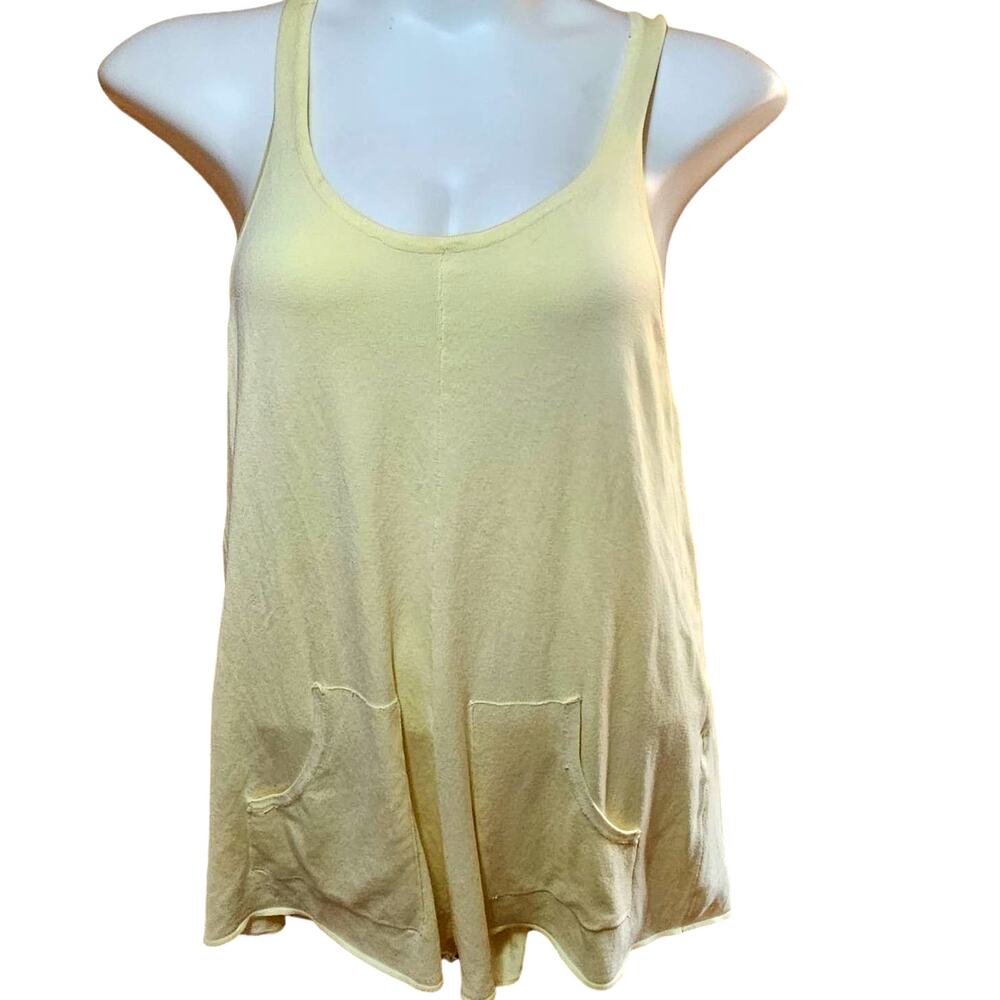 Yellow Romper with Pockets Size Large New with Tag